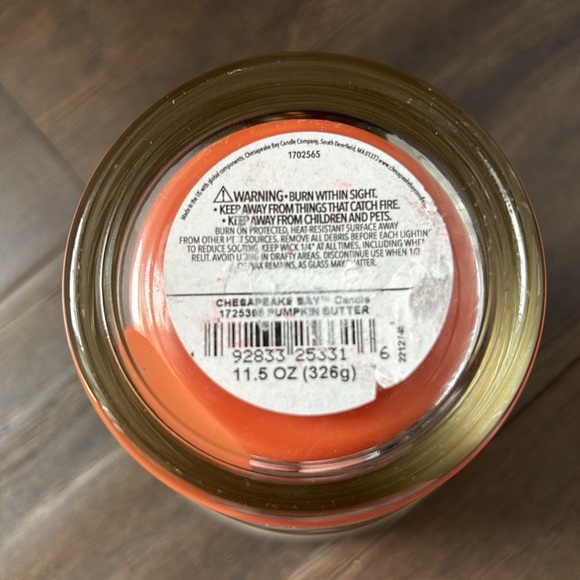 Chesapeake Bay Pumpkin Butter candle 1 wick,sweet,spicy,cinnamon clove,caramel - Picture 4 of 4